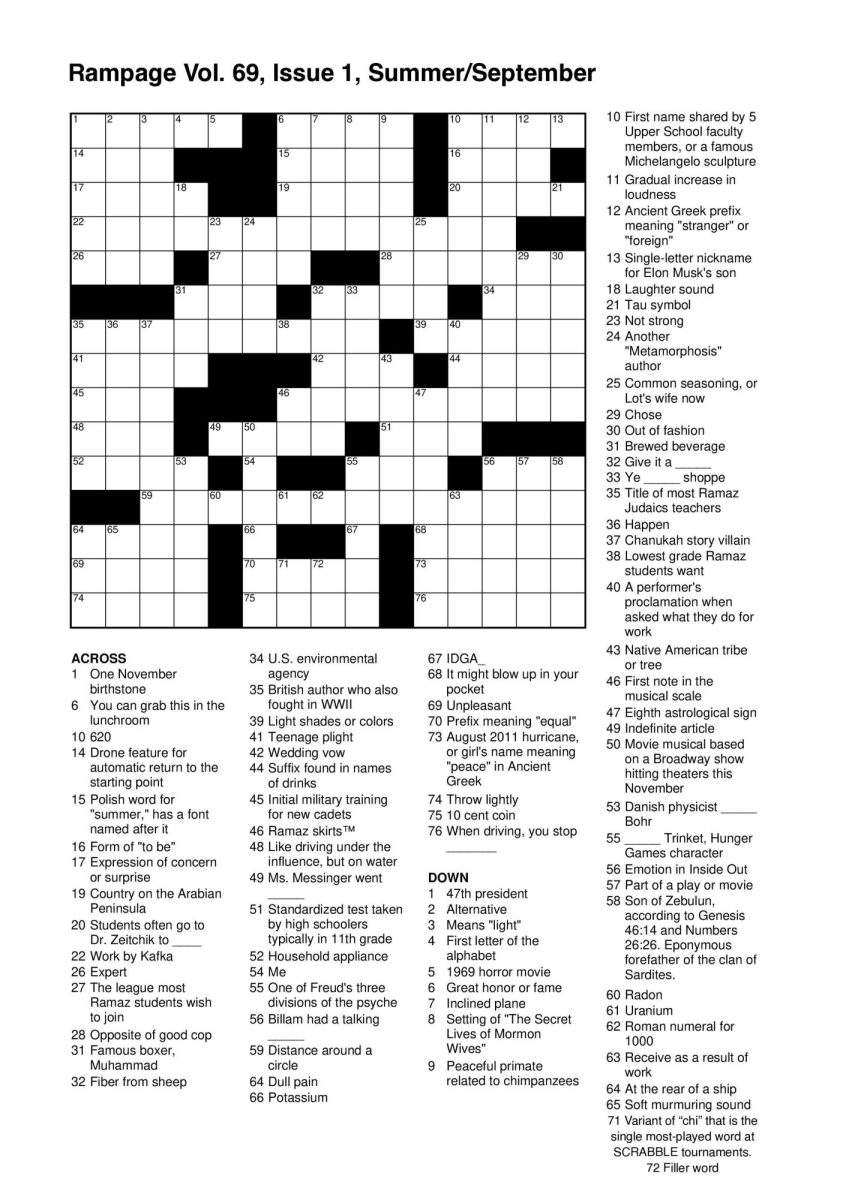 September Crossword